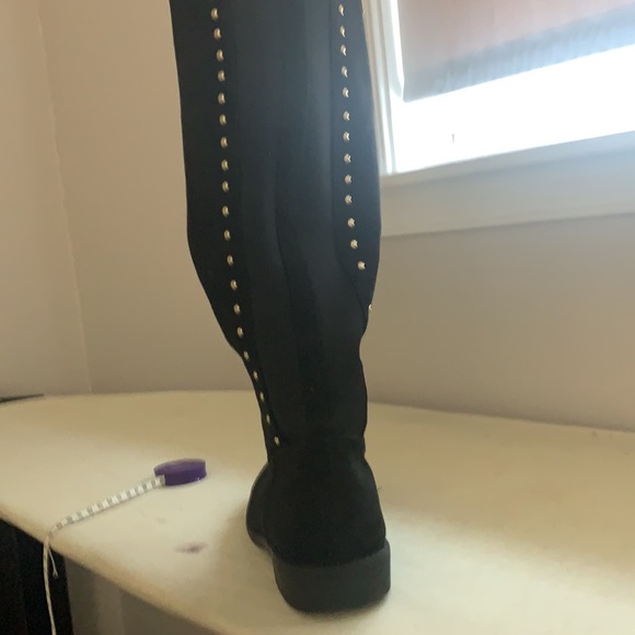 Tall black studded Sam Edelman Knee Boots - Picture 11 of 13